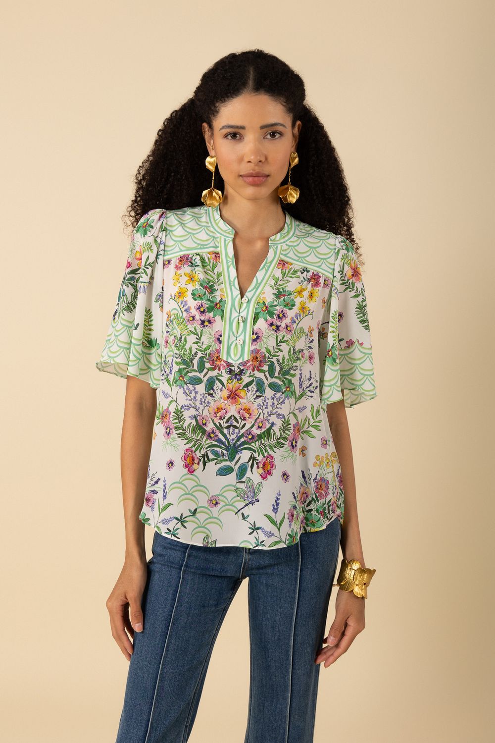 Hale Bob Noah Silk Top 52GQ230A