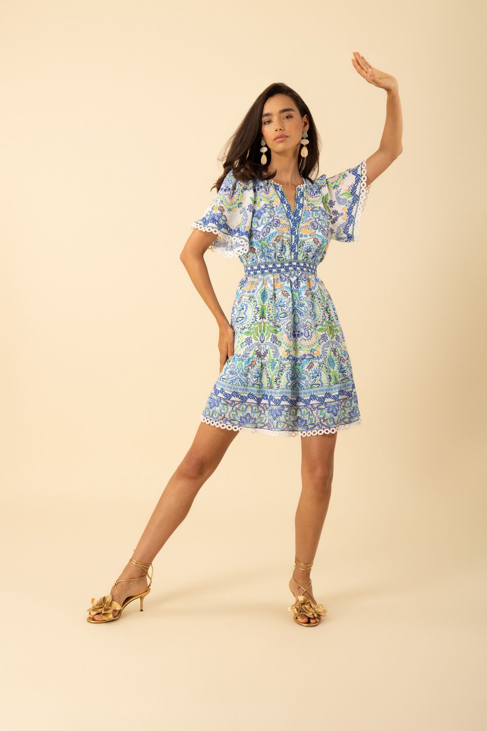 Hale Bob Katelyn Linen Dress 53YL662A