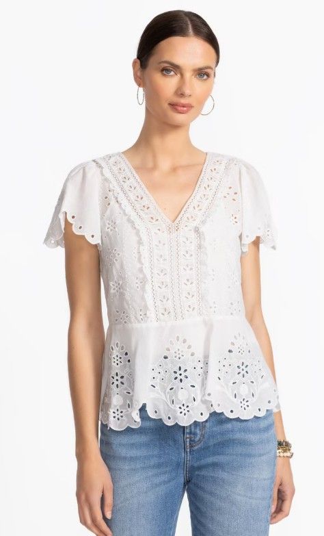 Johnny Was Elizabeth Peplum Blouse - Lucianne L18325-4