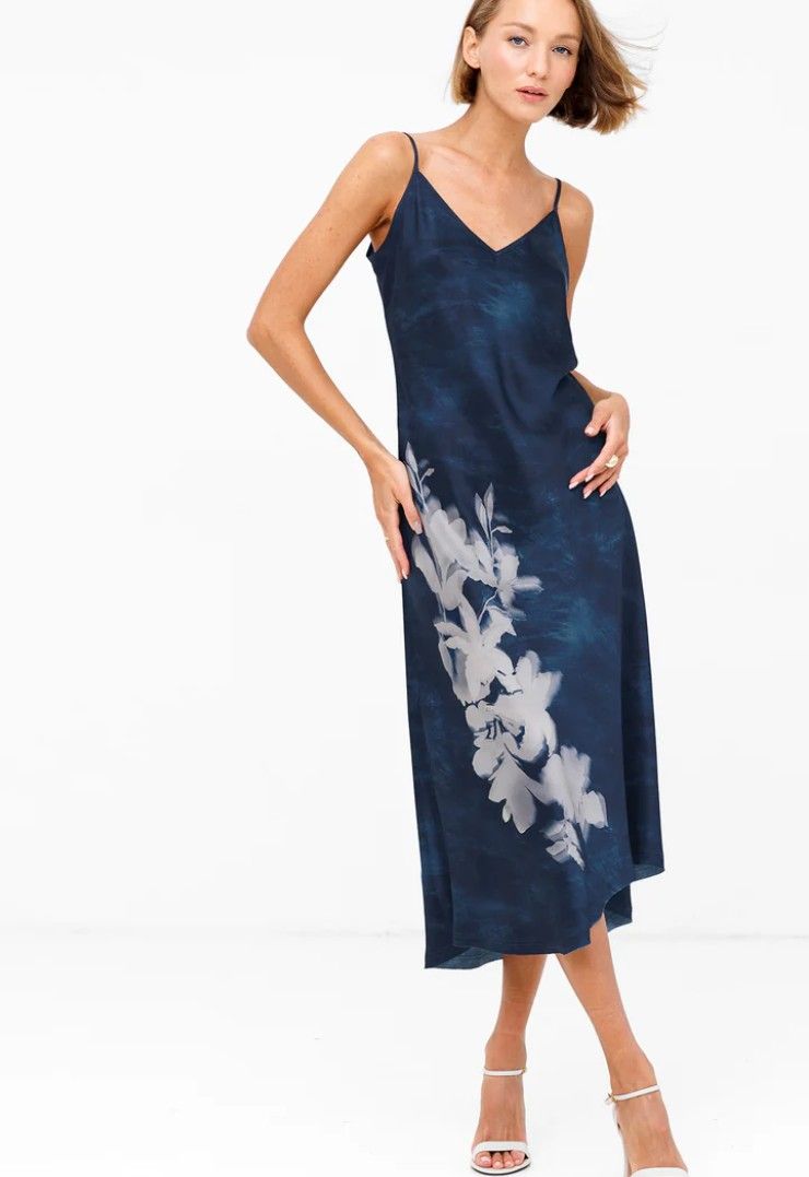 Go Silk Slip Dress - Bluebird