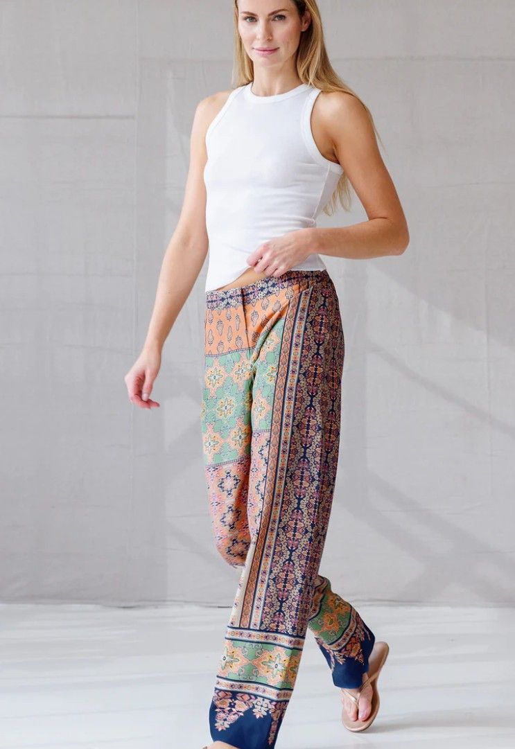 Go Silk Patio Pant - Saree Scarf