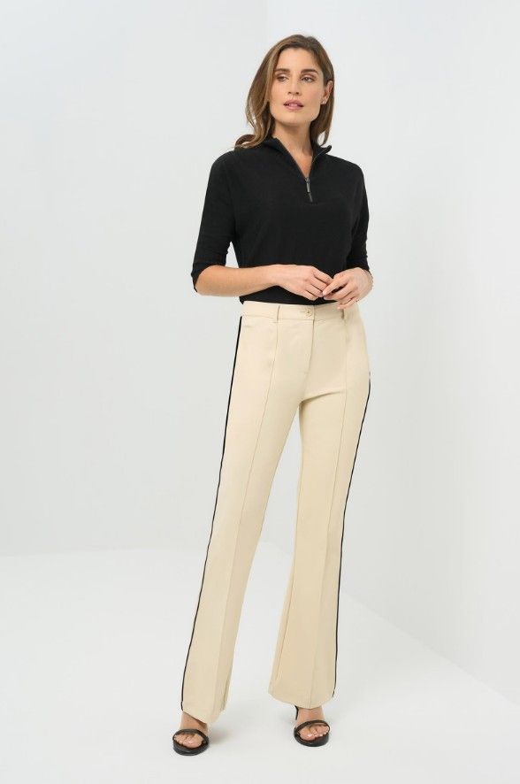 Anatomie Winny Stripe Performance Twill Bootcut Pant
