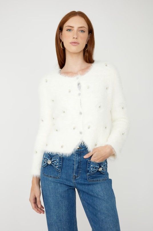 Frank Lyman Jeweled Sweater 254950 Frank Lyman Jeweled Sweater 254950