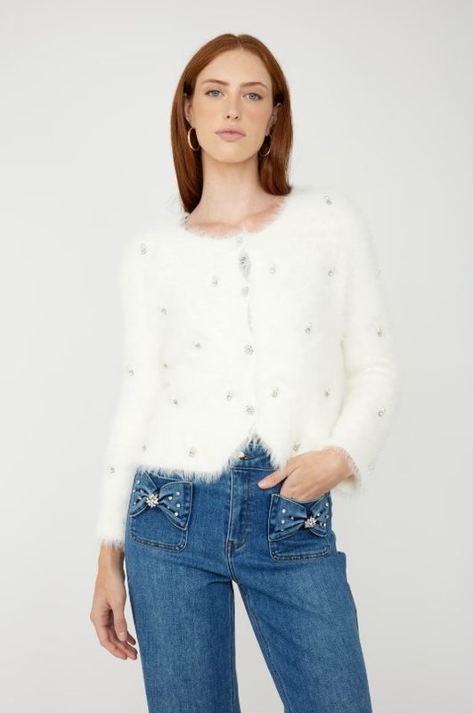 Frank Lyman Jeweled Sweater 254950