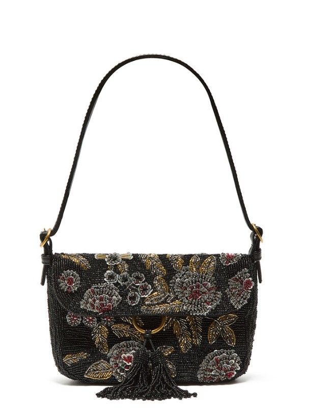 Maliparmi Black Beaded Bag