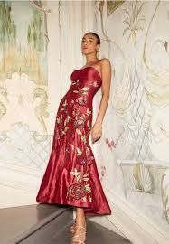 La Fuori Layla Floral Emb. Corset Dress