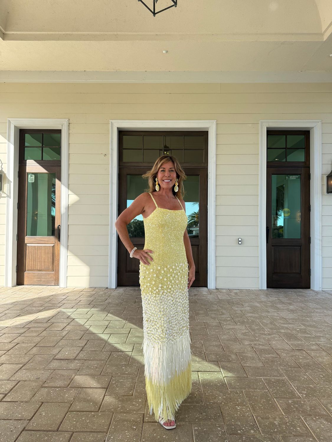 La Fuori beaded gown