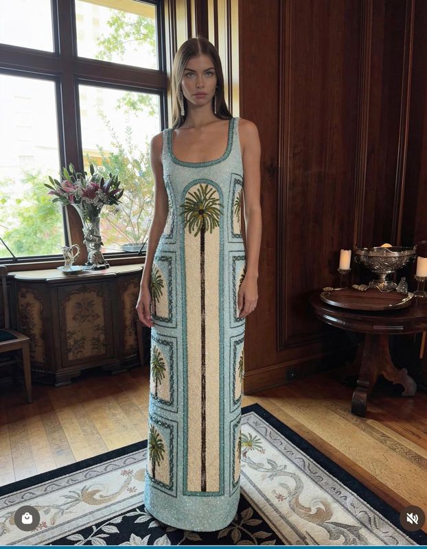 La Fuori Palm Jumeirah Embroidered Dress