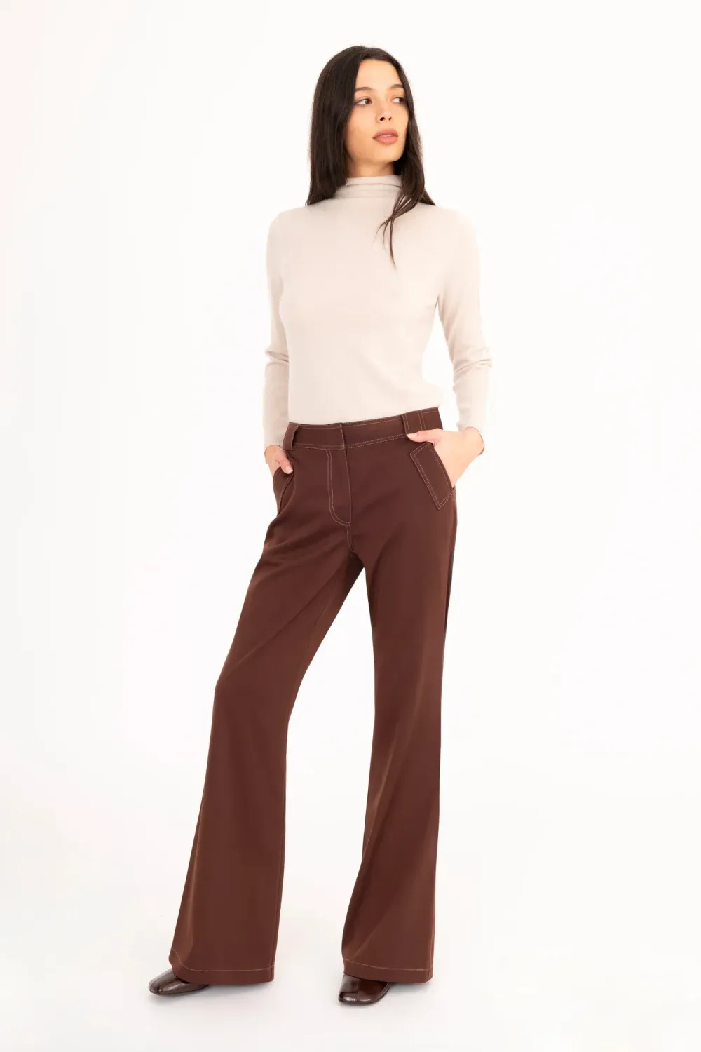 Elaine Kim Eco Denim Flared Emmett Trouser Elaine Kim Eco Denim Flared Emmett Trouser