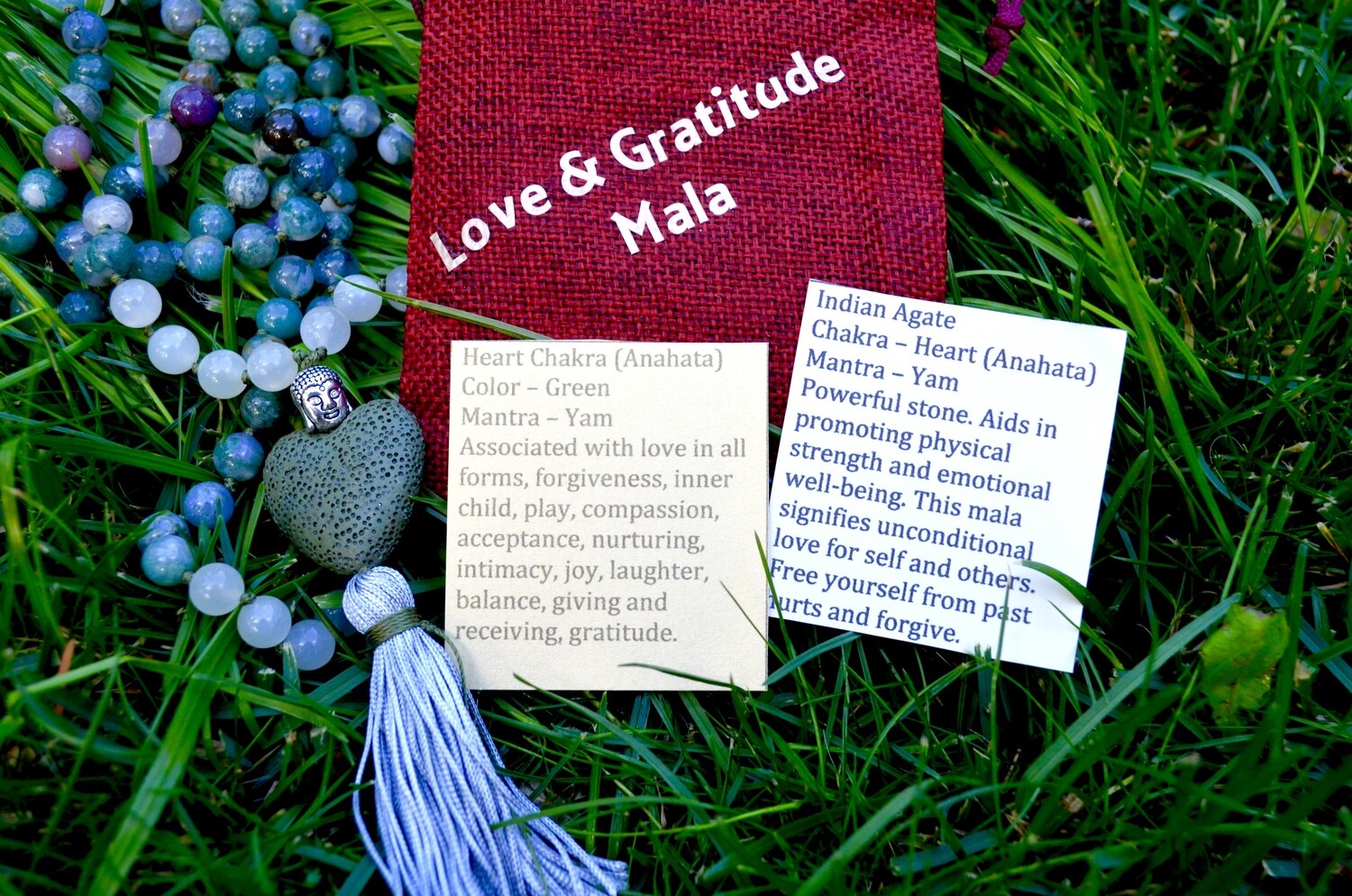 Love &amp; Gratitude ~ The Green Hearted Buddha Mala