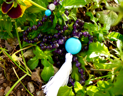 Manifestation ~ Amethyst and Turquoise Mala