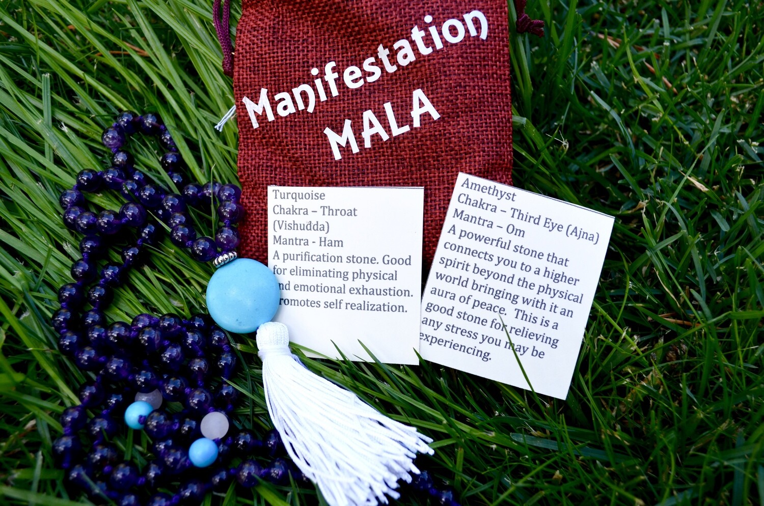 Manifestation ~ Amethyst and Turquoise Mala