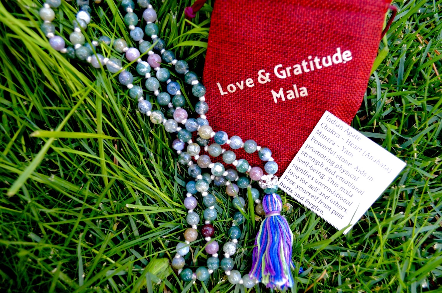 Love &amp; Gratitude ~ Green Crown Indian Agate