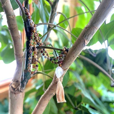 Grounding ~ Conquering Fears Brown Agate Mala