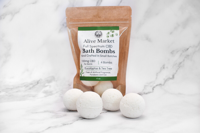 CBD Bath Bomb - Eucalyptus and Tea Tree | 100mg each - 4 count CBD Bath Bomb - Eucalyptus and Tea Tree | 100mg each - 4 count
