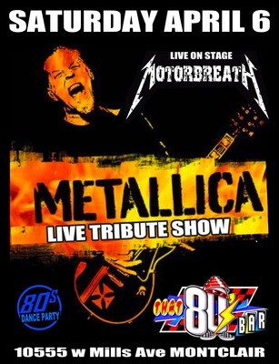 April 6th Metallica Live Tribute Show!