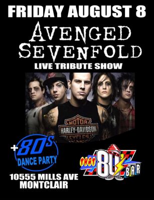 August 8th Avenged Sevenfold -Live- Tribute Show!