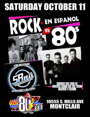 October 11th SR80s -Live Tribute Show!