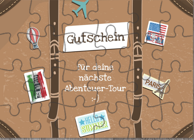 Tour-Gutschein (auch als Puzzle!)