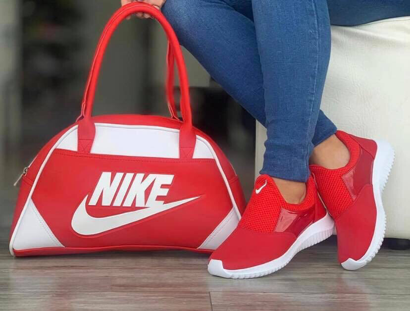 nike shoes and matching bag
