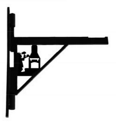 STONE AGE MFG - 18” Cooking Crane for Fireplaces &amp; Brick Oven