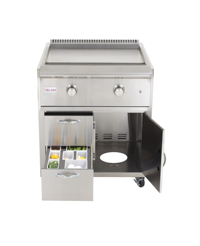 BLAZE 30&quot; Gas Griddle - Deluxe Cart