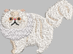 Persian Cat Embroidery Design