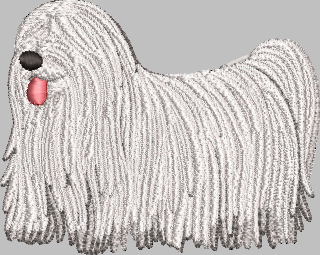 Puli Dog Embroidery Design
