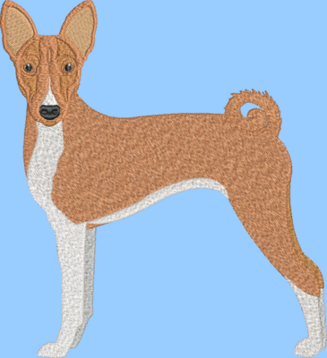 Basenji Embroidery Design