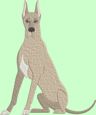 Great Dane Embroidery Design L