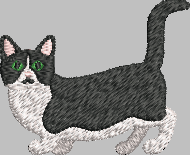Munchkin Cat Embroidery Design