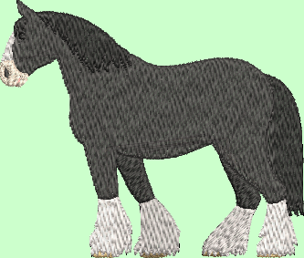 Shire Horse Embroidery Design