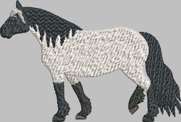 Noriker Horse Embroidery Design