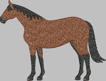 Thoroughbred Horse Embroidery Design