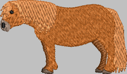 Shetland Pony Embroidery Design