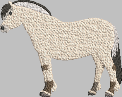 Fjord Horse Embroidery Design