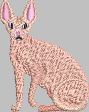Sphinx Cat Embroidery Design