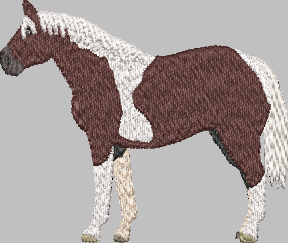 Bashkir Horse Embroidery Design