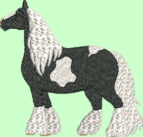 Gypsy Vanner Horse Embroidery Design