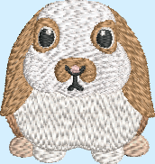 Mini Lop Rabbit Embroidery Design