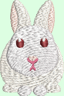 Florida White Rabbit Embroidery Design