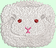 English Angora Rabbit Embroidery Design