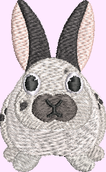 English Spot Rabbit Embroidery Design