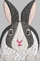 Dutch Rabbit Embroidery Design
