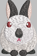 Himalayan Rabbit Embroidery Design