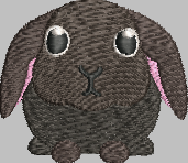 Holland Lop Rabbit Embroidery Design