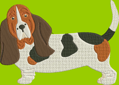 Bassett Hound Embroidery Design