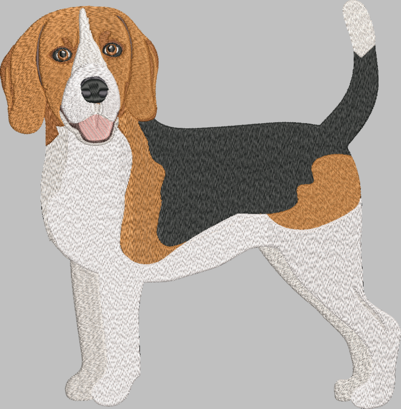 Beagle Embroidery Design