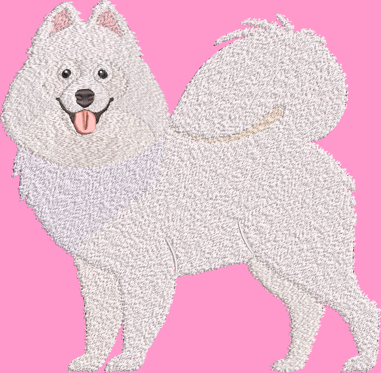 Samoyed Embroidery Design