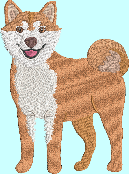 Shibu Inu Embroidery Design